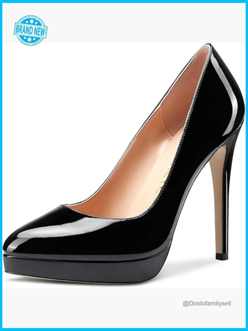 Platform Stilettos High Heel Pumps Slip-On Office Party Chic 12CM Heel